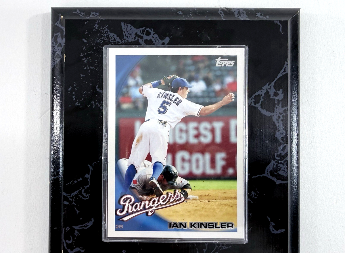 Topps 2010 Ian Kinsler Opening Day Texas Rangers 5x7 Mounted Collectible Card