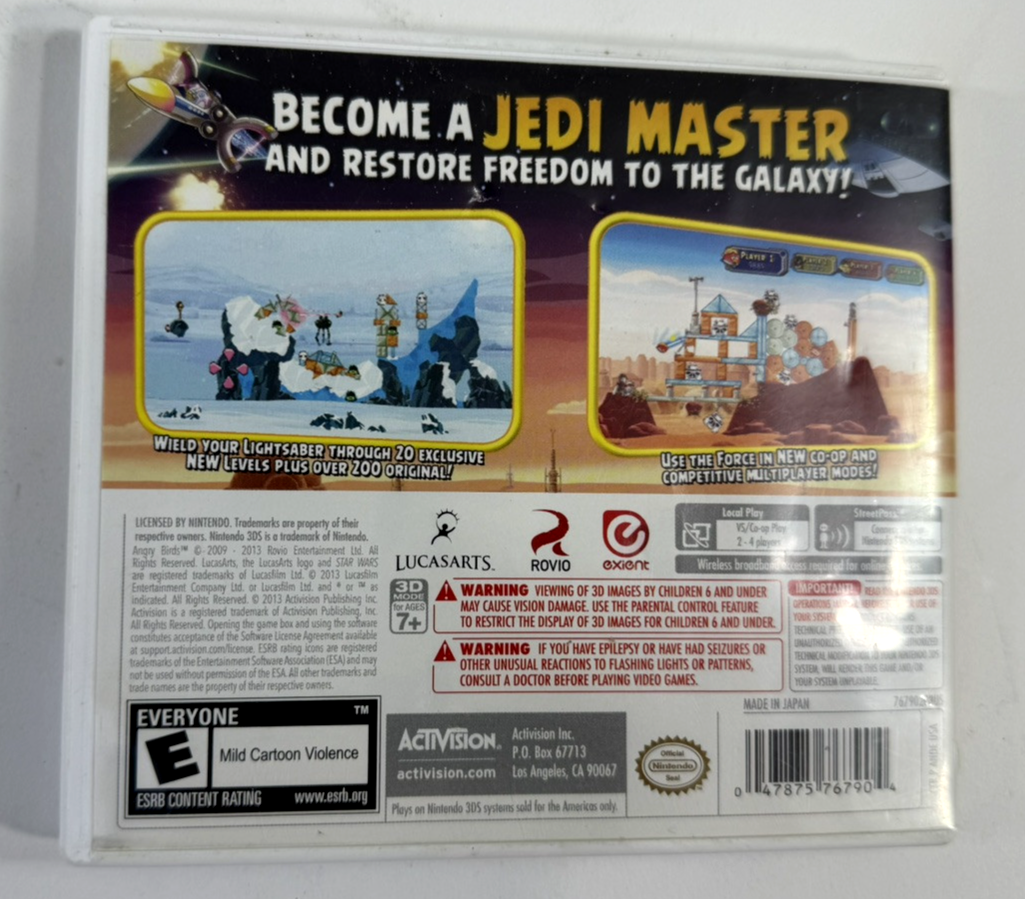 Angry Birds: Star Wars (Nintendo 3DS, 2013) Game Case Manual Insert - Tested