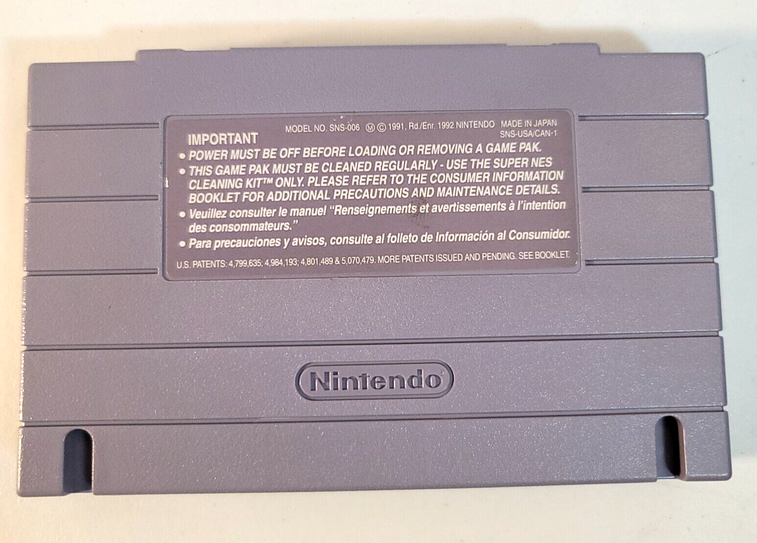 We're Back A Dinosaur's Story (Super Nintendo, 1993) Game Cartridge