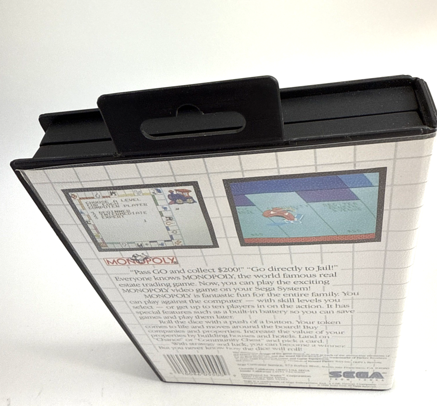 Monopoly (Sega Master System, 1988) Game Case Manual Poster - Tested