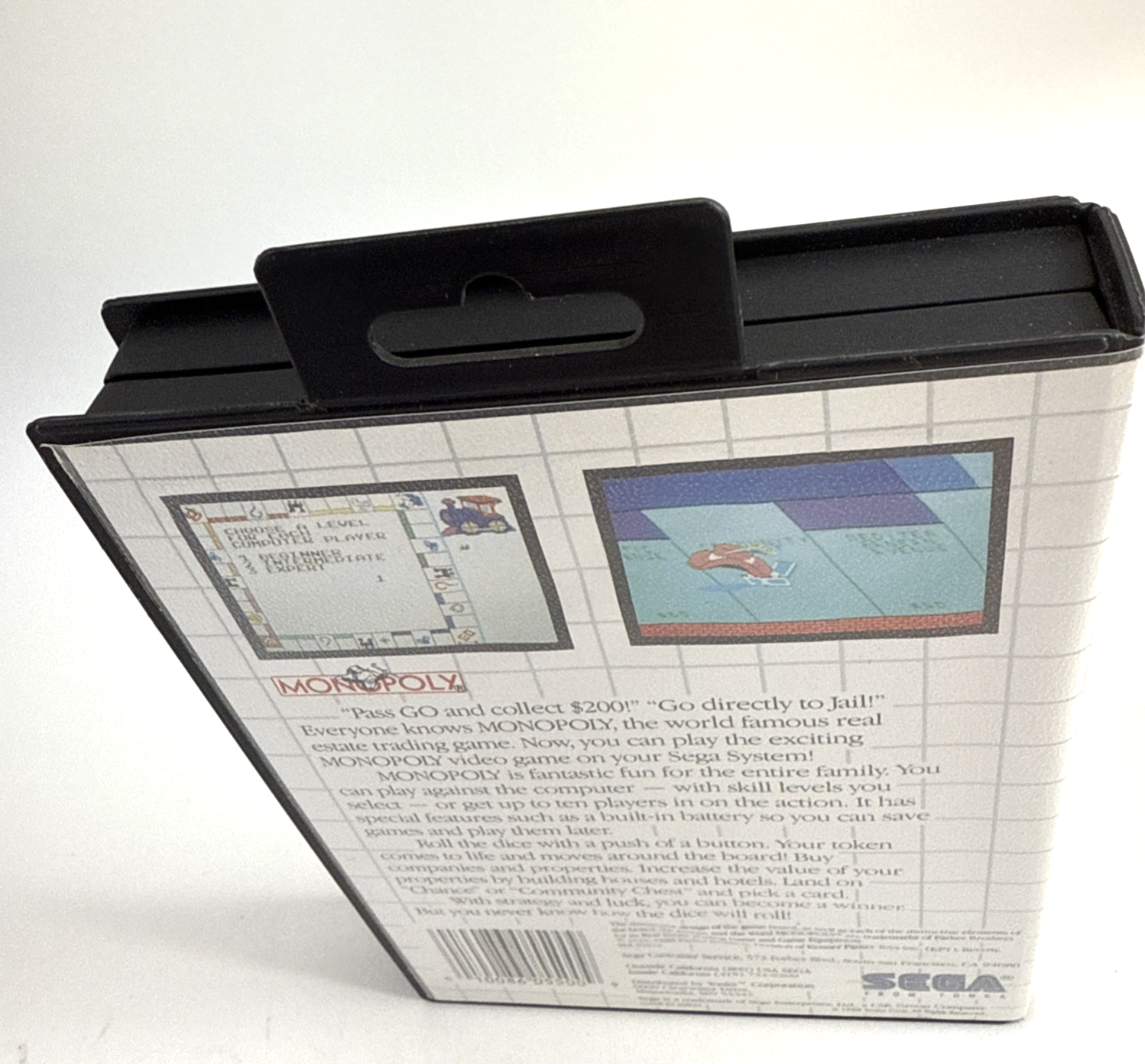 Monopoly (Sega Master System, 1988) Game Case Manual Poster - Tested