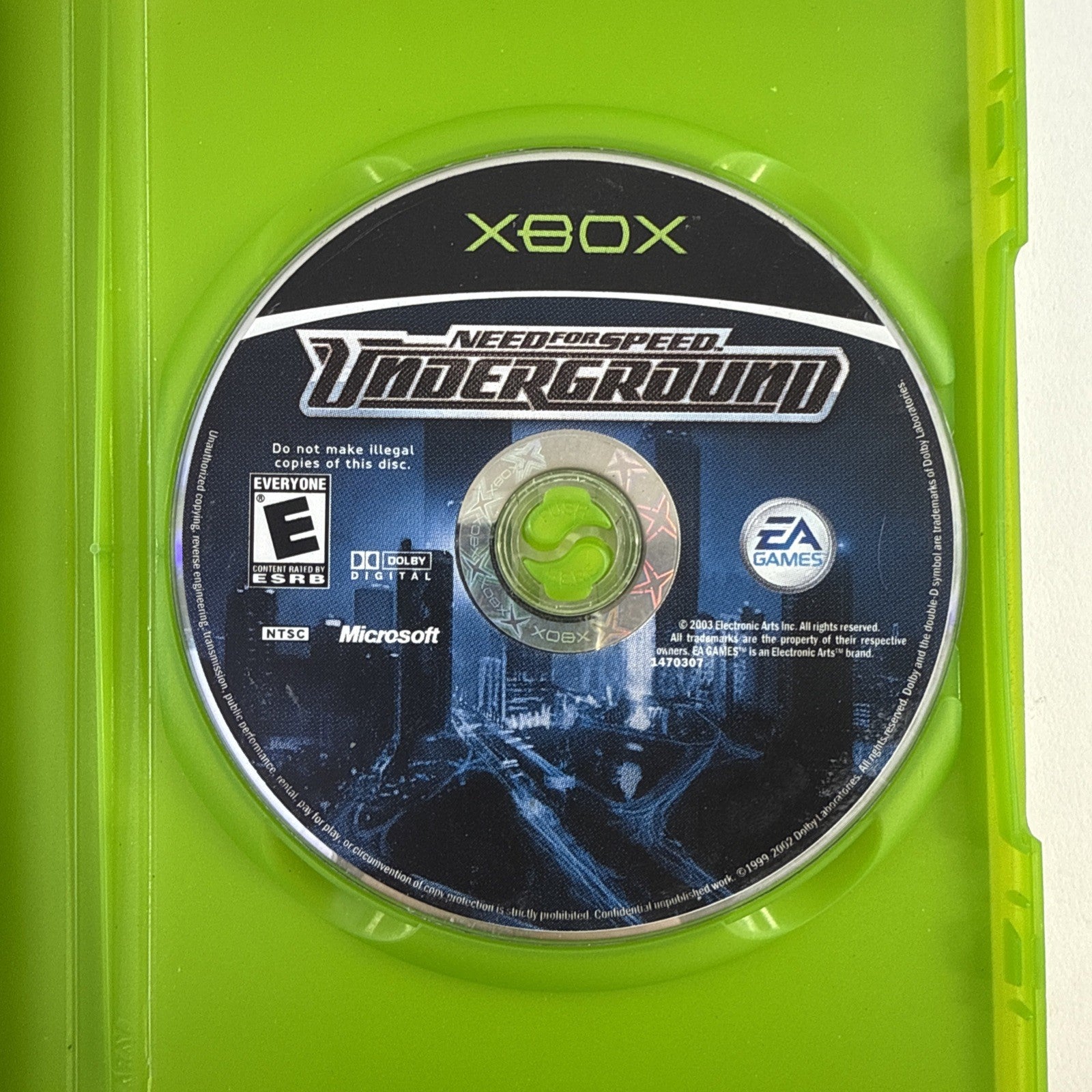 Need for Speed: Underground (Microsoft Xbox, 2003) Game Case Manual Registration