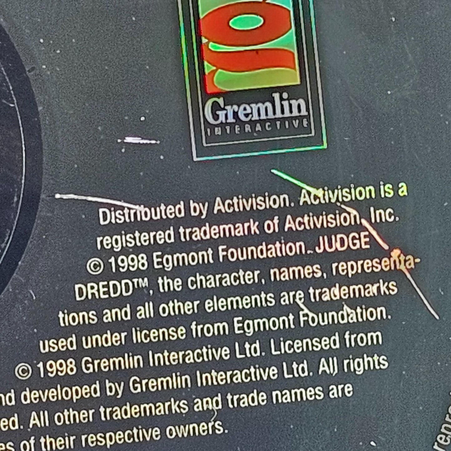 Judge Dredd (Sony PlayStation 1, 1998) Game Disc - Tested and Working