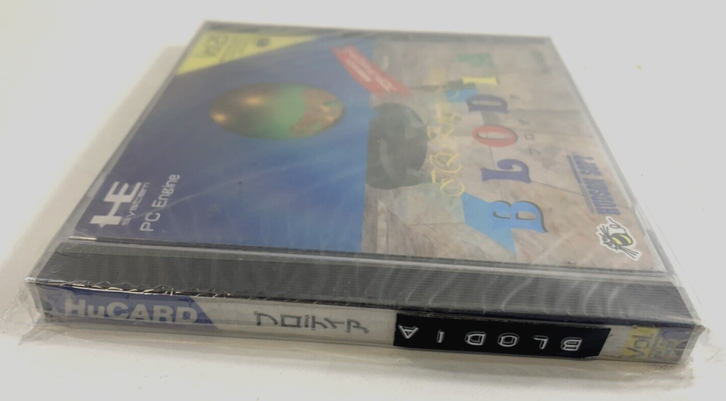 BLODIA (PC Engine, 1990) Turbografx-16 HuCard Japan - New, Factory Sealed