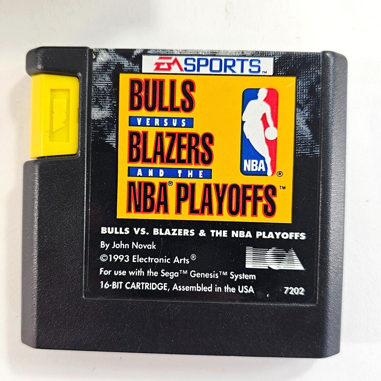 Bulls vs. Blazers and the NBA Playoffs (Sega Genesis, 1993) Game & Case - Tested