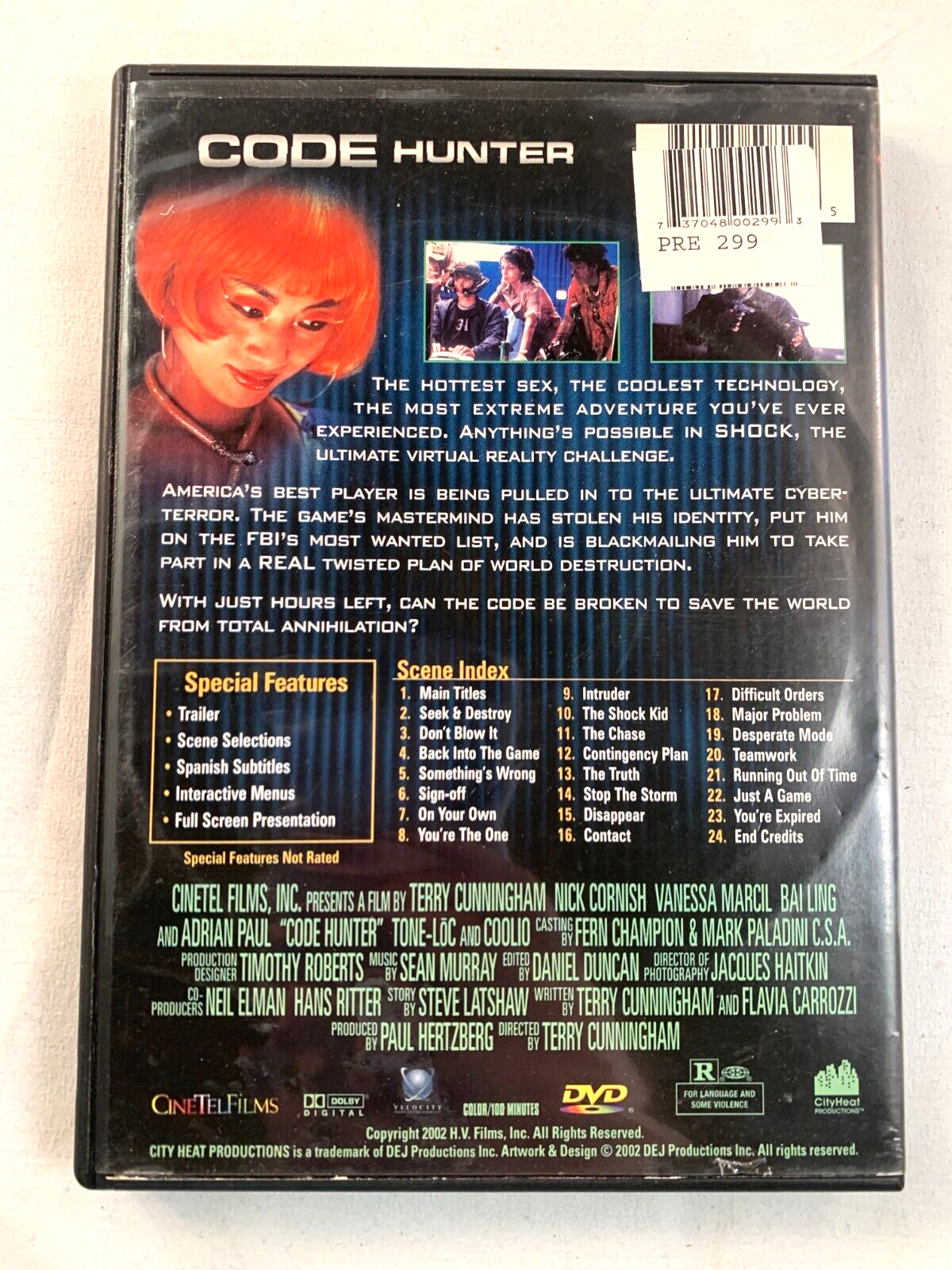 Code Hunter (DVD, 2003) Bai Ling Adrian Paul - Tested and working