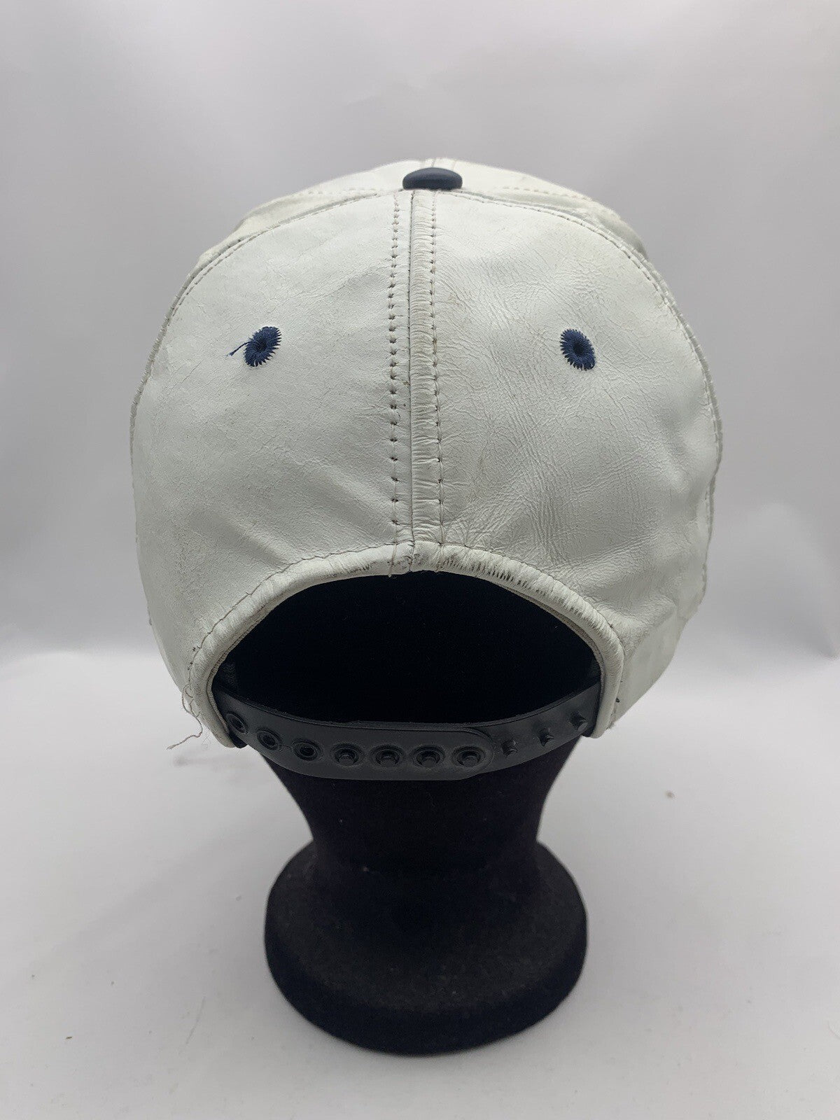 Vintage Dallas Cowboys Logo NFL  "GENUINE  LEATHER"   Snapback Hat Cap 1990's