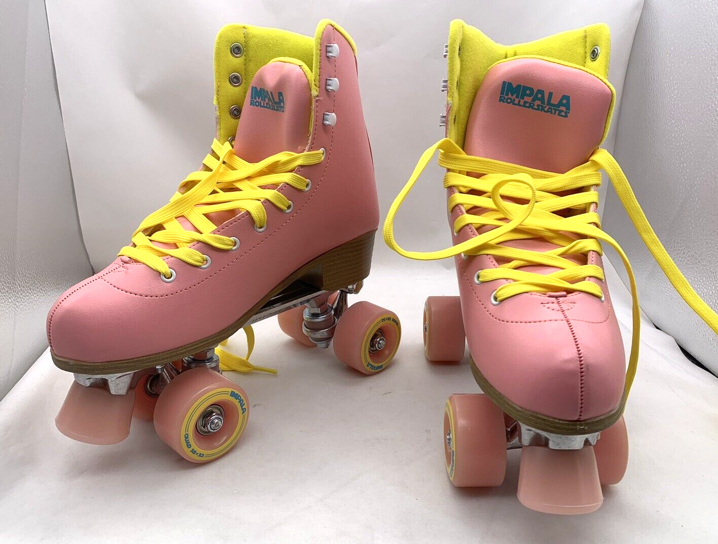 Impala Rollerskates Size 10 A126-58817 Pink/Yellow Vegan Quad Skates - New