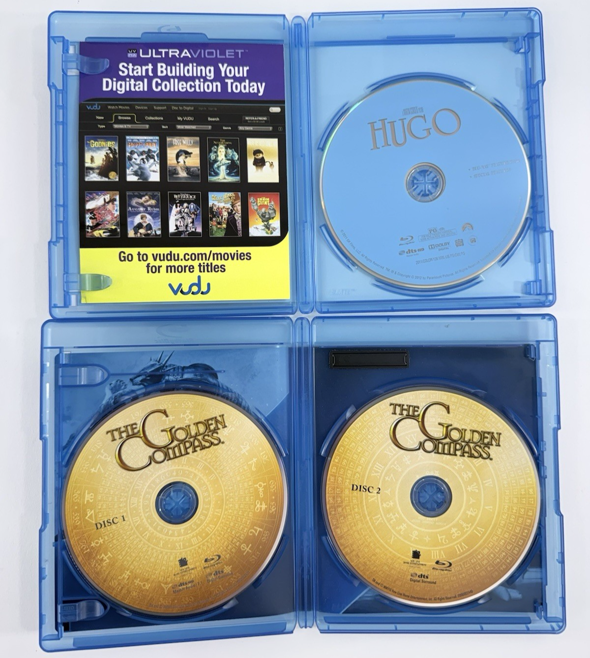 Secret Life of Pets (7 Blu-ray Family Films) Hugo, Golden Compass, Frozen +3