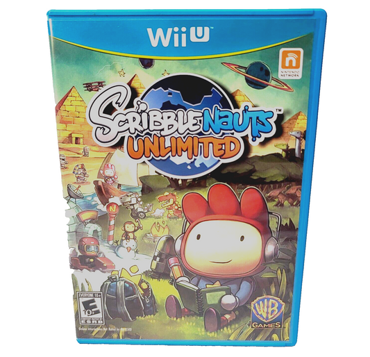 Scribblenauts Unlimited (Nintendo Wii U, 2012) Game Case Manual - Tested