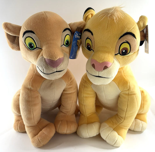 Disney Store 2010 The Lion King 16” Simba and Nala Plush with Original Tags