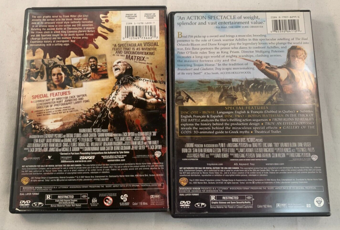 300/Troy (DVD bundle)