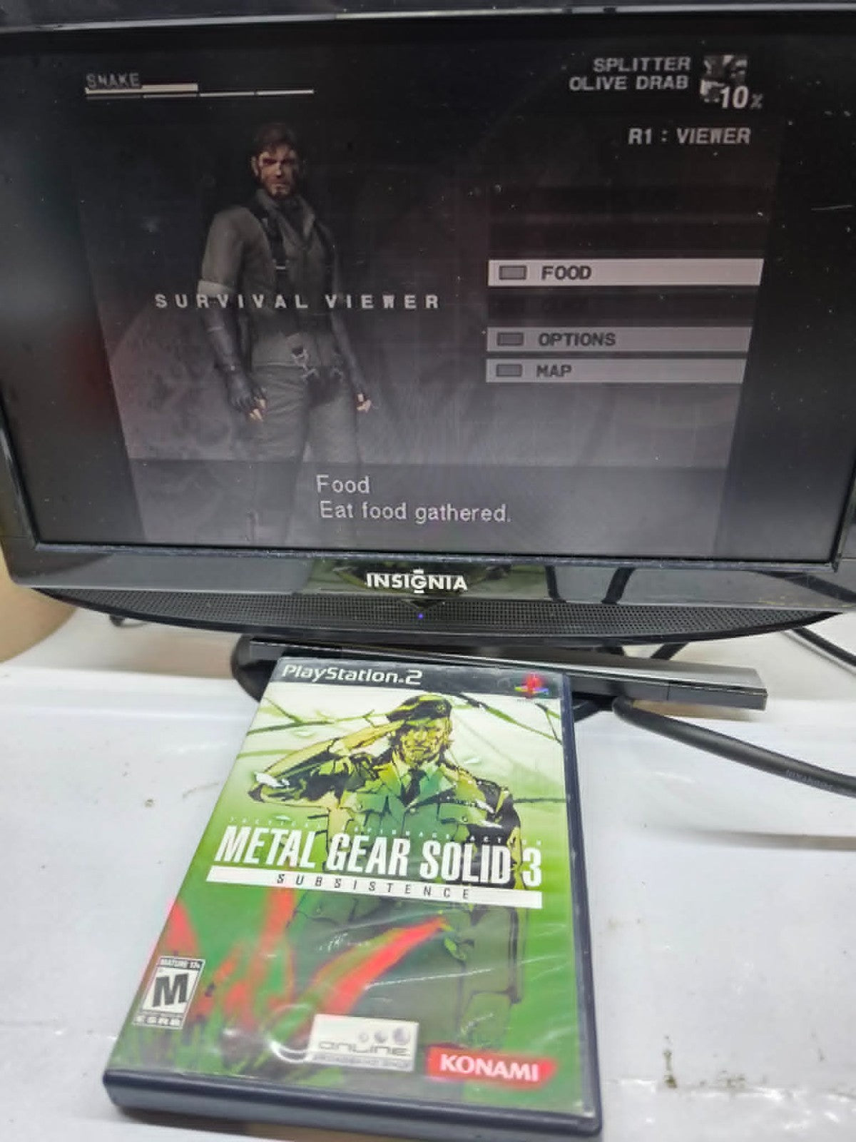 Metal Gear Solid 3: Subsistence (PlayStation 2, 2006) Game Discs & Case - Tested