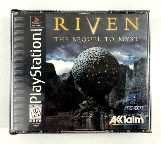 Riven: The Sequel to Myst (PlayStation, 1997) Discs, Case, Manual, Reg. - Tested
