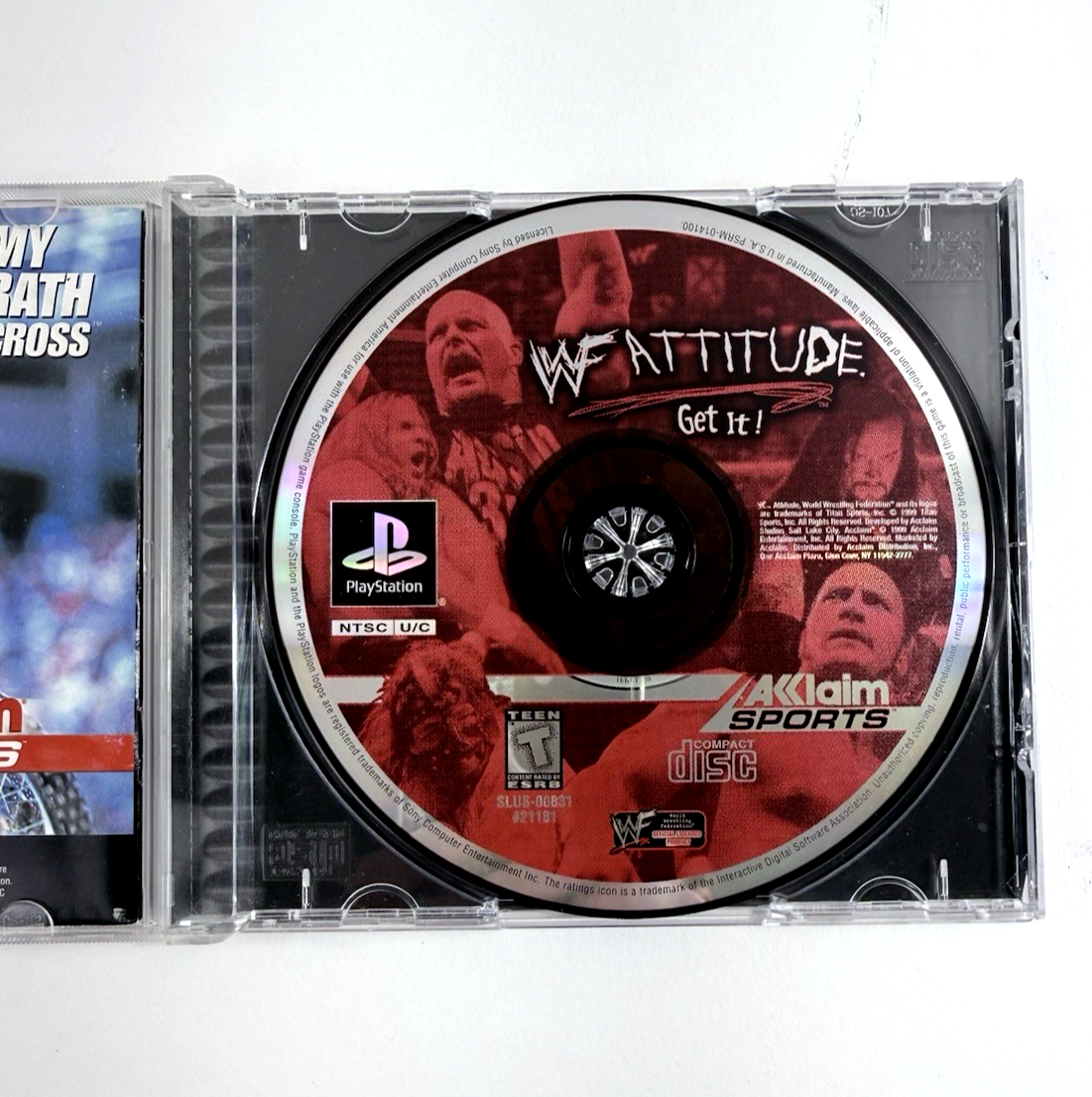 WWF Attitude (PlayStation 1, 1999) Game Case Manual - Tested and Working