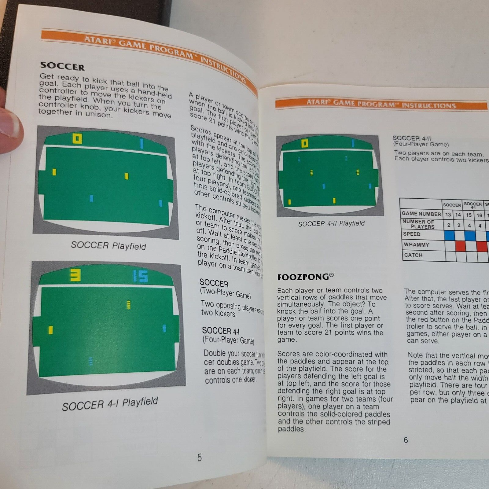 Video Olympics (Atari 2600, 1977) Game Case Manual