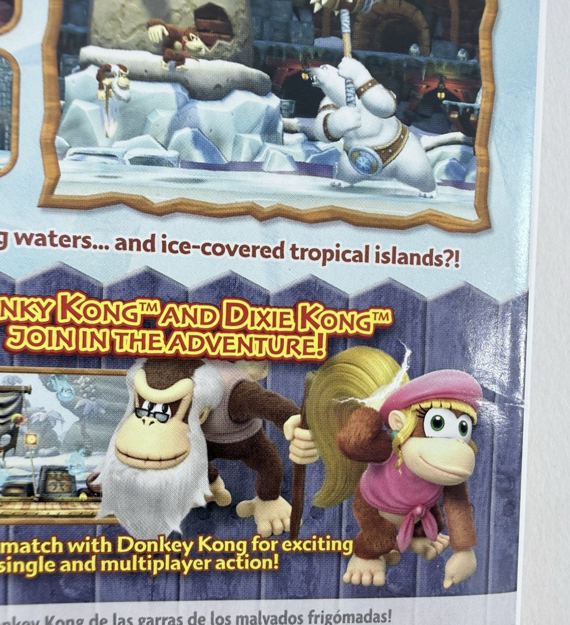 Donkey Kong Country: Tropical Freeze (Wii U, 2016) Game Case Manual - Tested