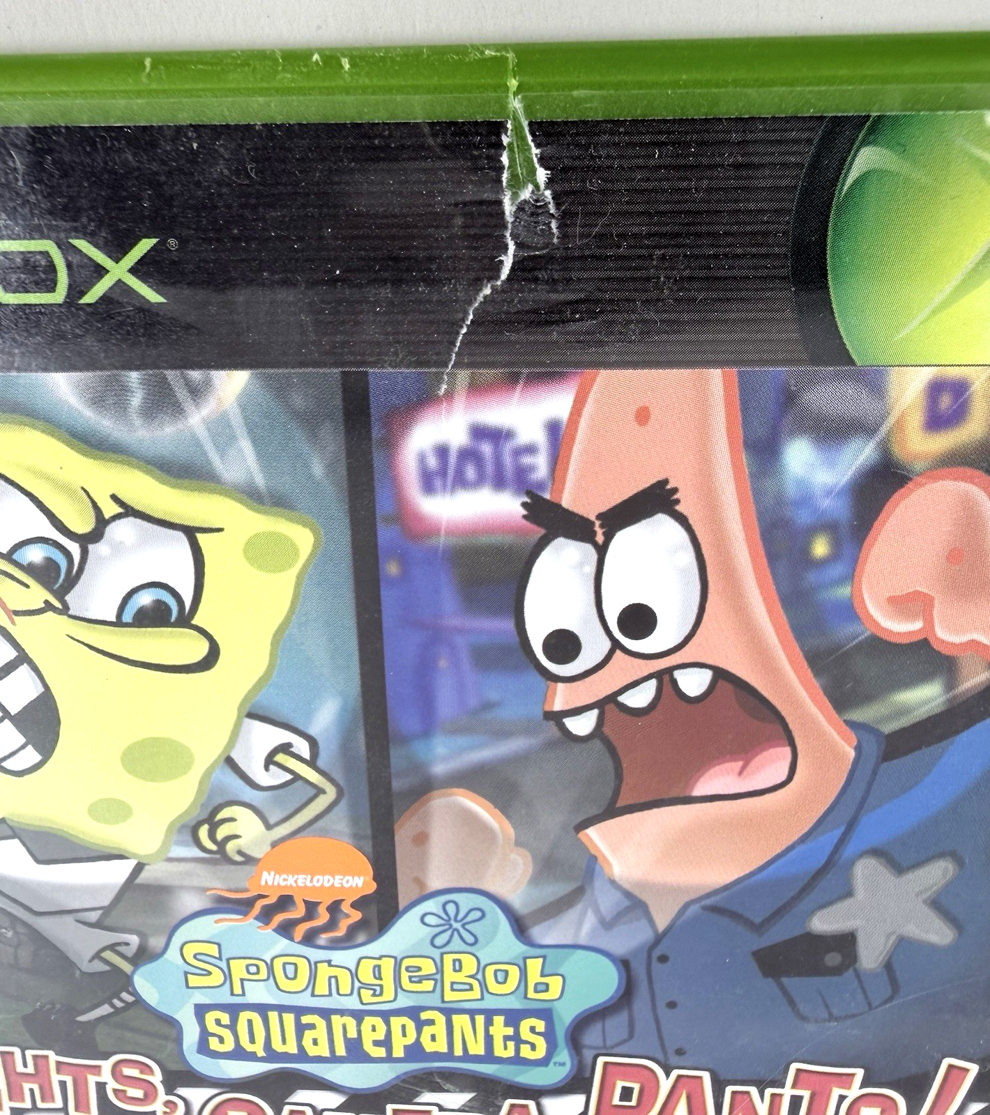 SpongeBob SquarePants: Lights, Camera, Pants (Microsoft Xbox, 2005) Game & Case