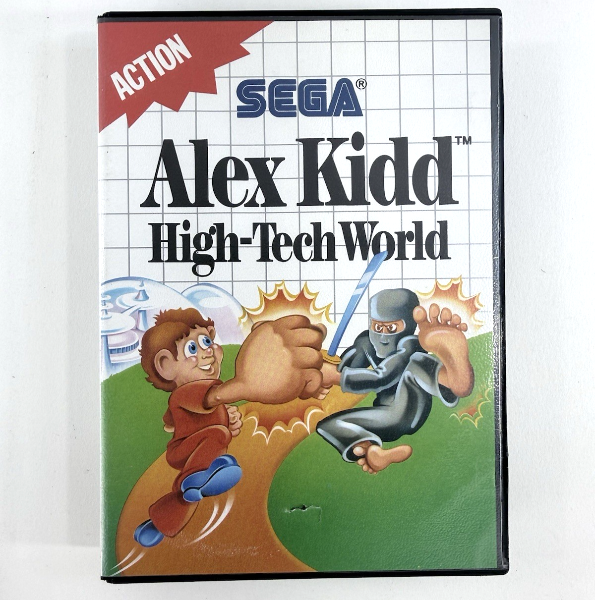 Alex Kidd in High-Tech World (Sega Master System, 1989) Game and Case - Tested