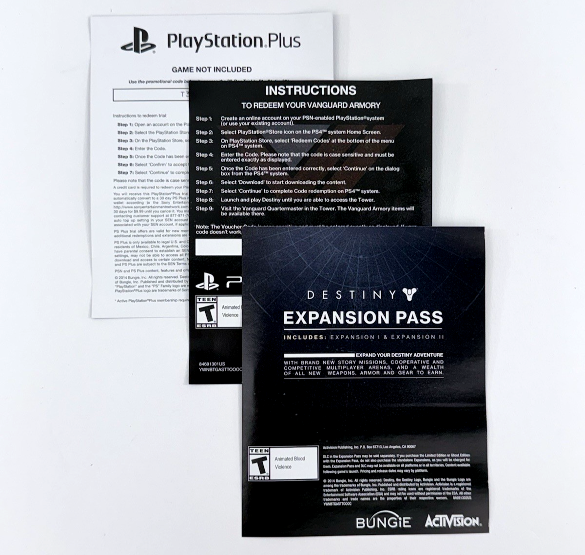 Destiny (Sony PlayStation 4, 2014) Game, Case, Inserts - Tested and Working