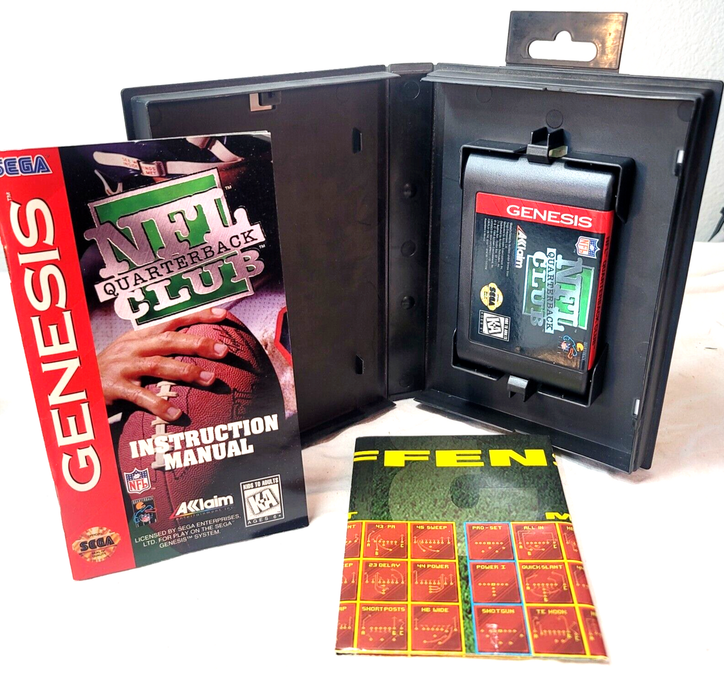 NFL Quarterback Club (Sega Genesis, 1994) Game Case Manual Insert - Tested