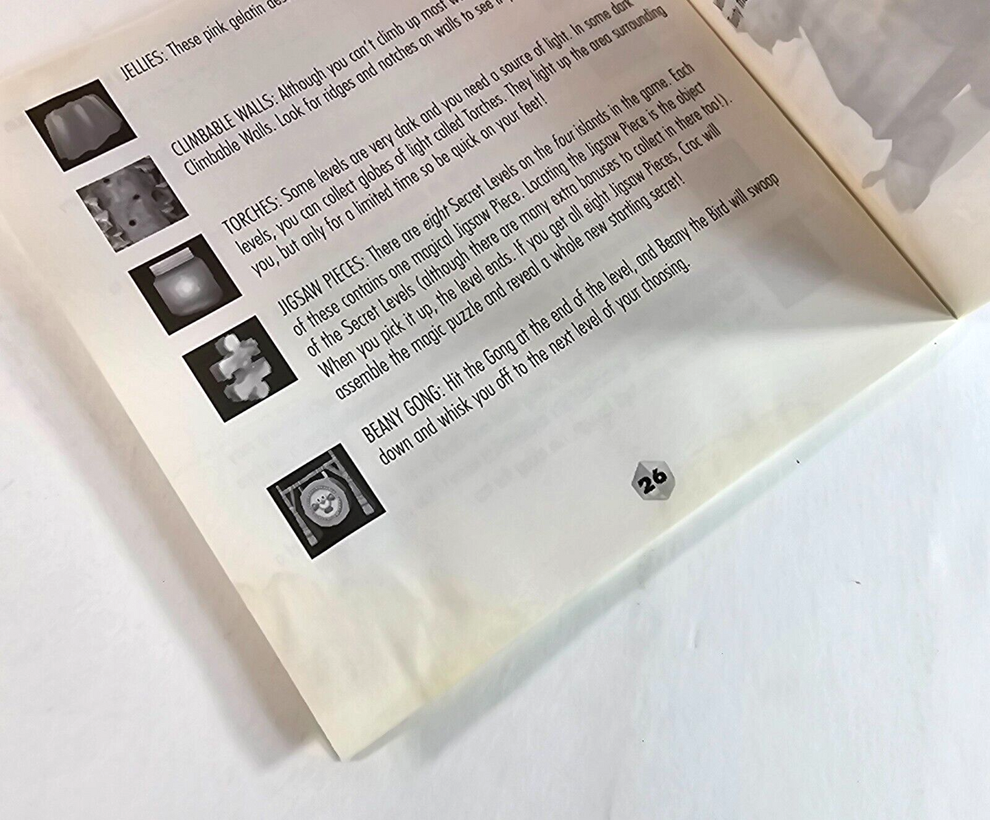 Croc: Legend of the Gobbos (PlayStation 1, 1998) Game Case Manual Registration