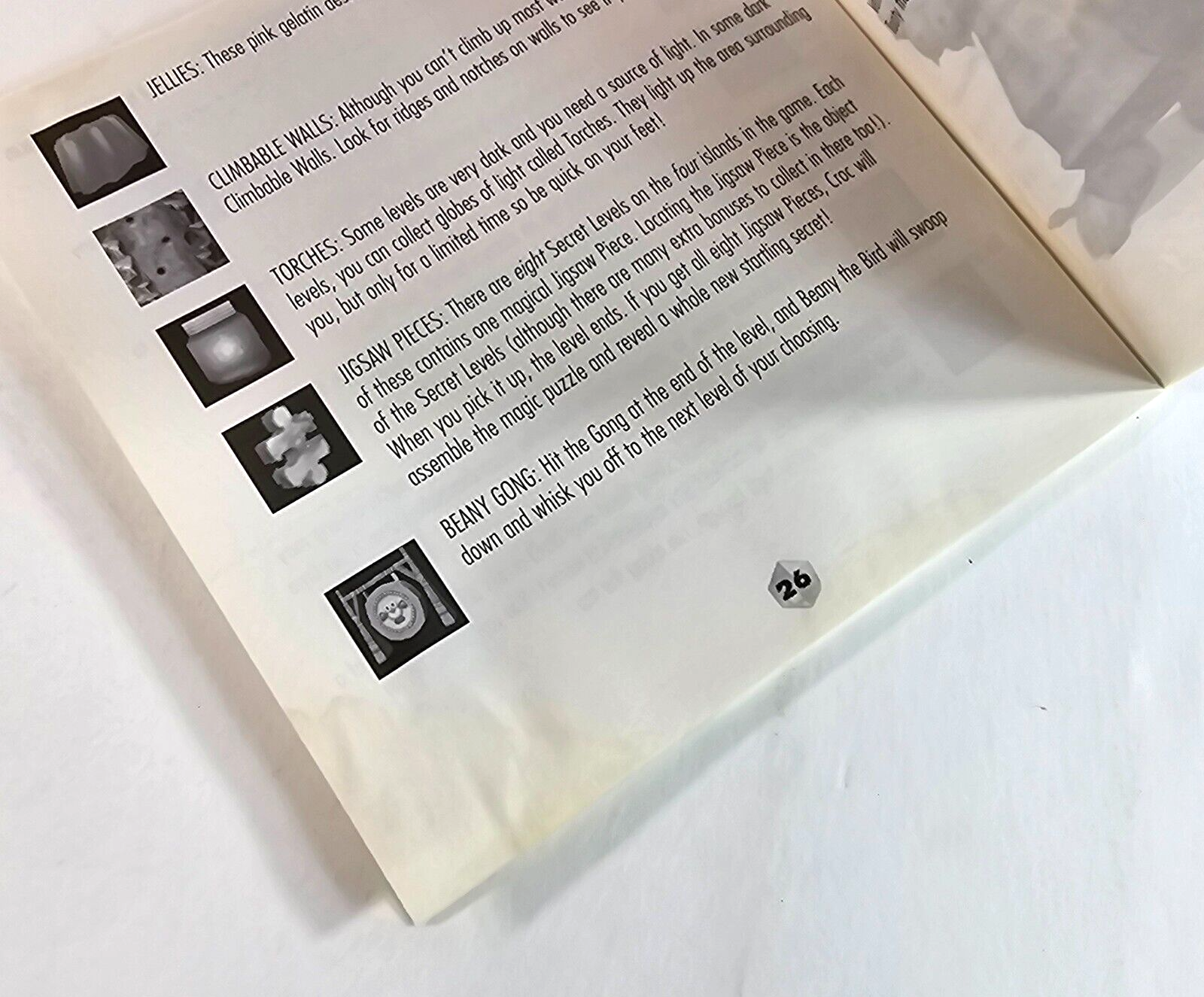 Croc: Legend of the Gobbos (PlayStation 1, 1998) Game Case Manual Registration