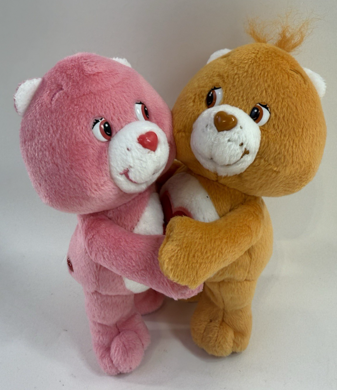 Care Bears 20th Anniversary 2002 Tender Heart & Love A Lot Cuddle Pair Plush Toy
