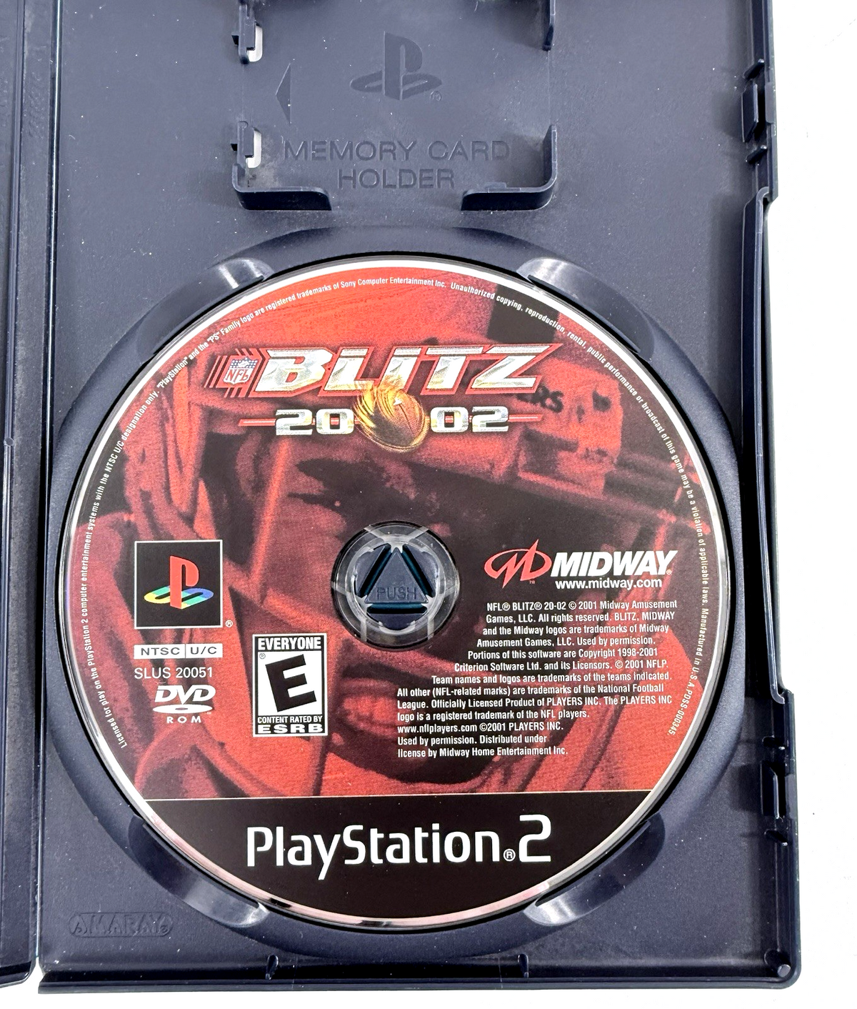 NFL Blitz 2002 (PlayStation 2, 2001) Game Case Manual Registration Card - Tested