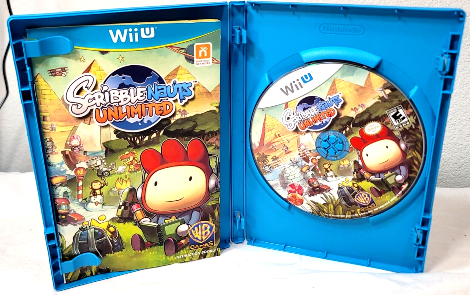 Scribblenauts Unlimited (Nintendo Wii U, 2012) Game Case Manual - Tested