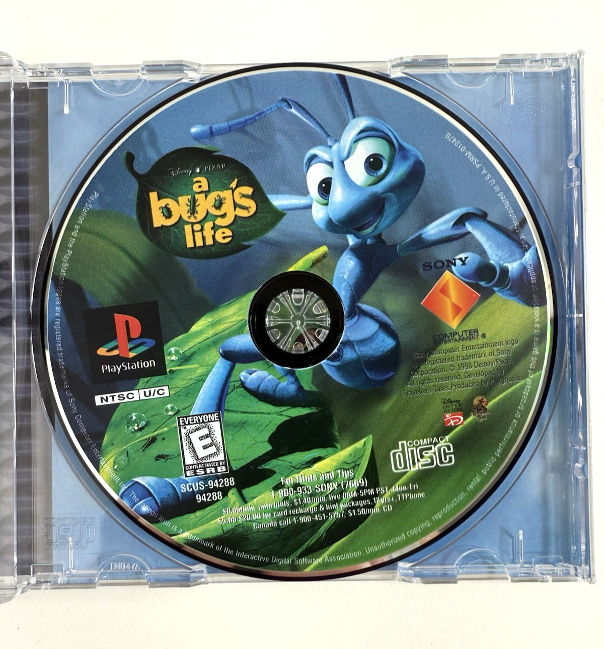 A Bug's Life (Sony PlayStation, 1998) Game Case Manual - Tested