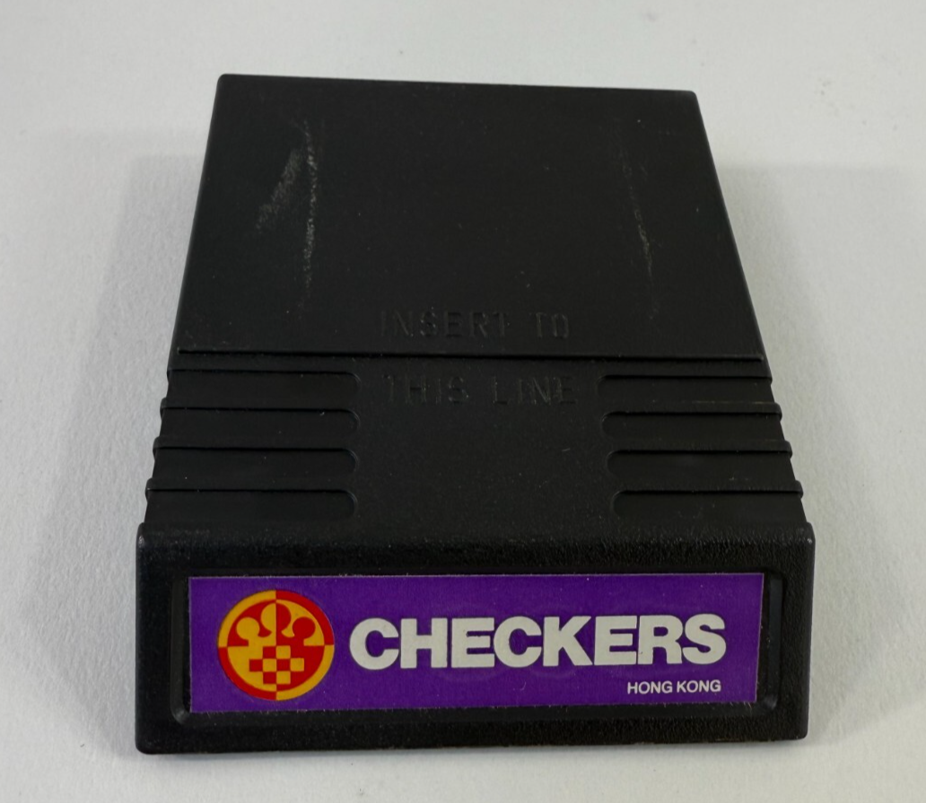 Checkers (Mattel Intellivision, 1979) Game, Box, Manual, and Overlays - Tested