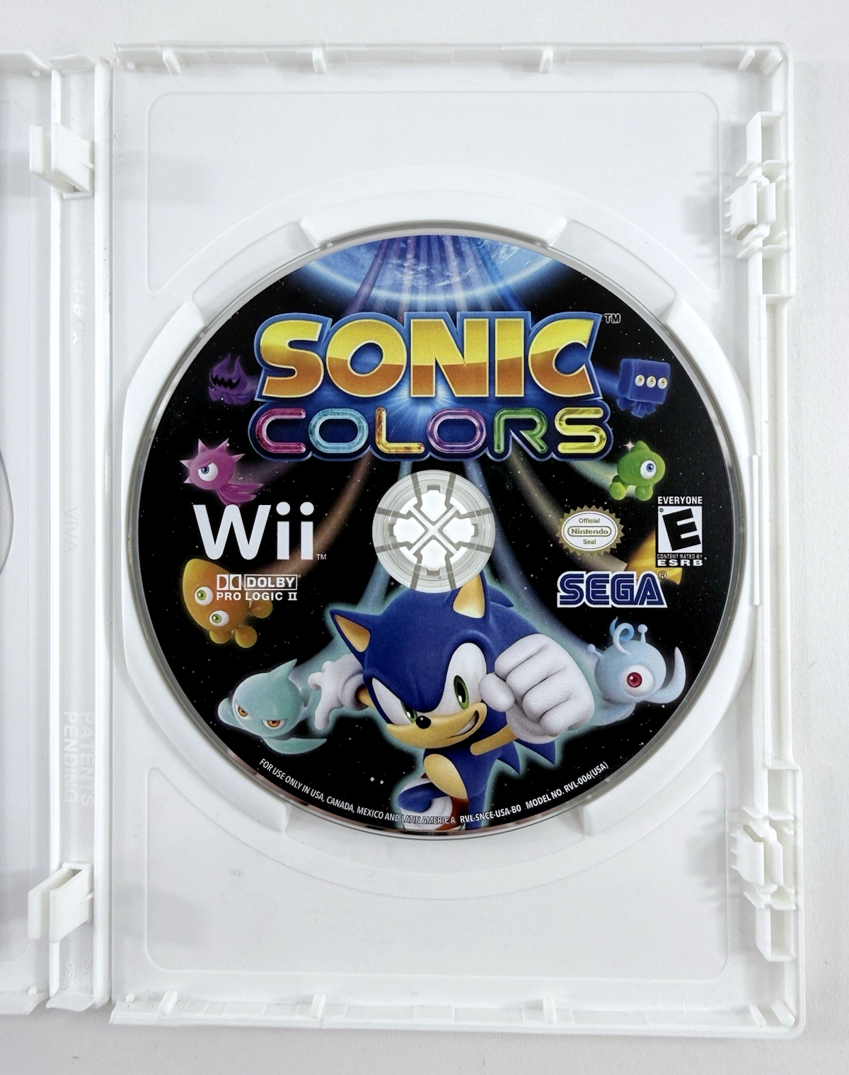 Sonic Colors (Nintendo Wii, 2010) Game, Case, Manual - Tested and Working