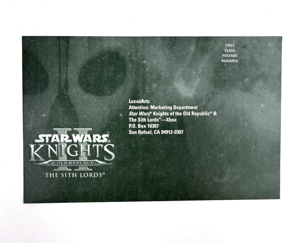 Star Wars: Knights of the Old Republic II (Xbox, 2004) Game Case Manual Reg.