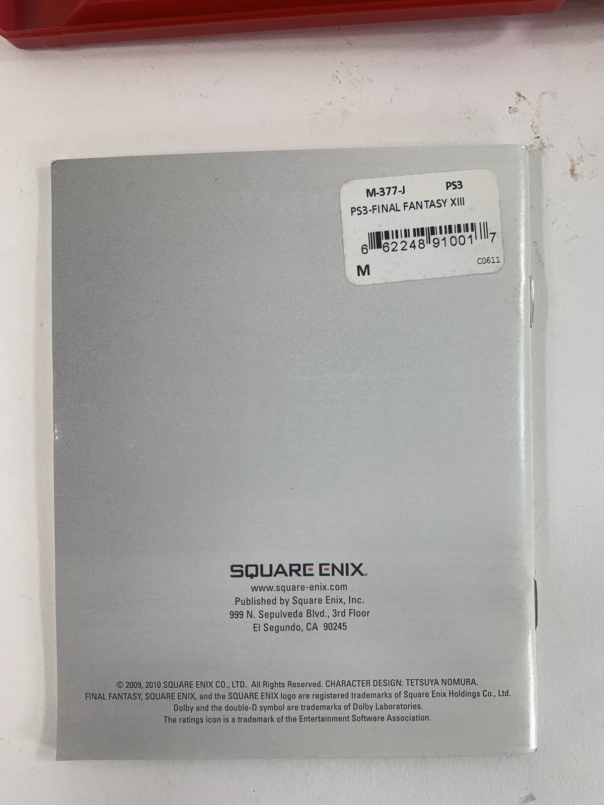 Final Fantasy XIII (Sony PlayStation 3, 2010) Game Case Manual - Tested