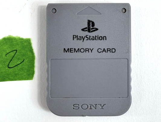Sony PlayStation 1 SCPH-1020 Grey Memory Card - Tested and Working