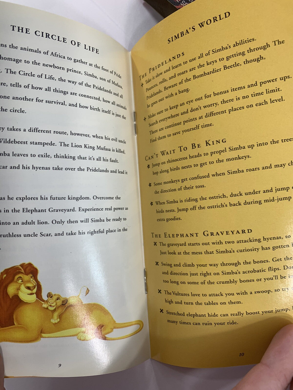 The Lion King (Sega Genesis, 1994) Game Box Manual Insert - Tested and Working