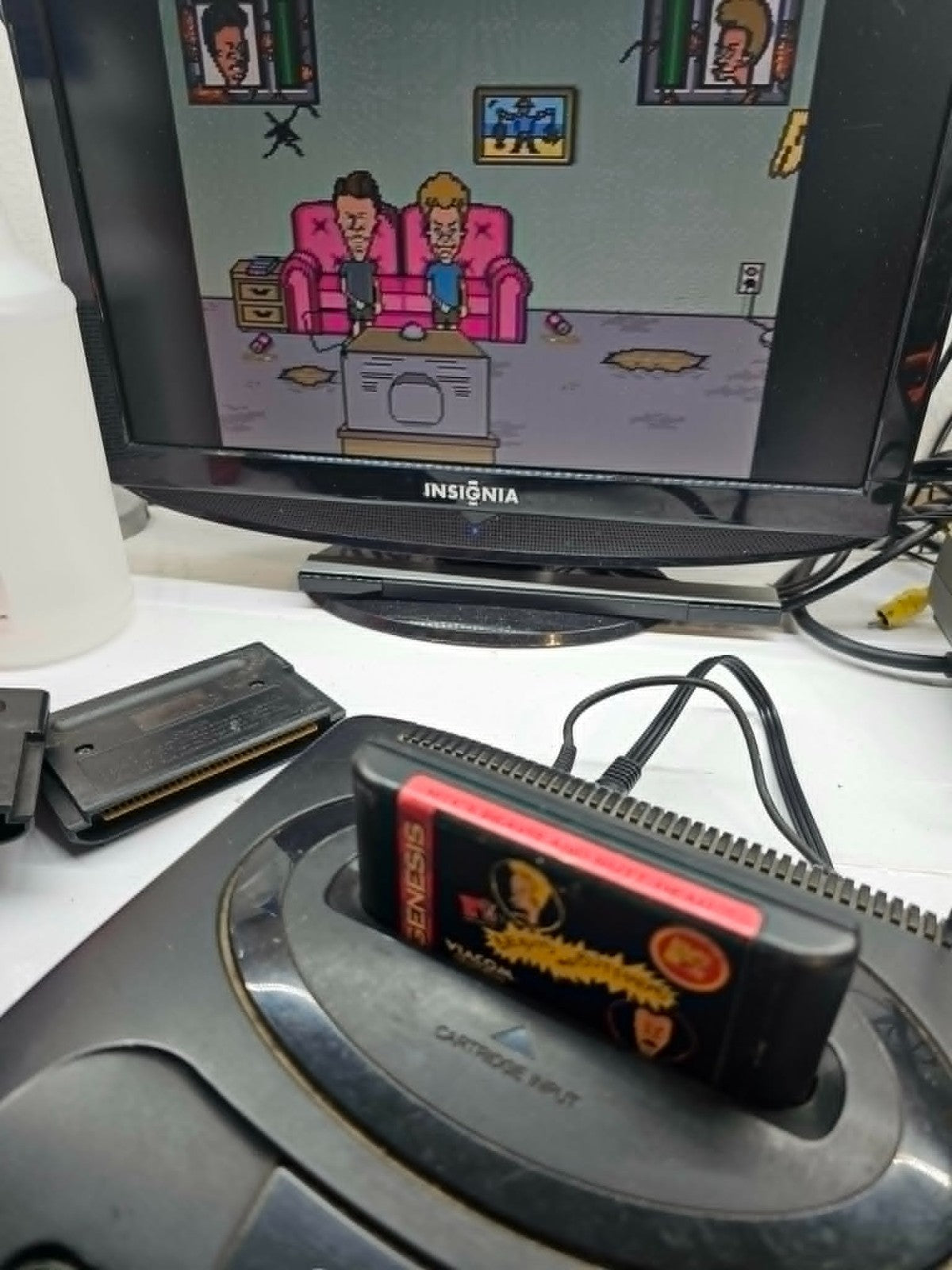 MTV's Beavis and Butt-Head (Sega Genesis, 1994) Game Cartridge- Tested