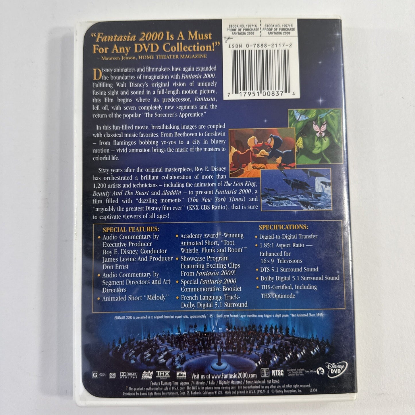 Fantasia Anthology (DVD, 2000, 3-Disc Set) Tested And Working