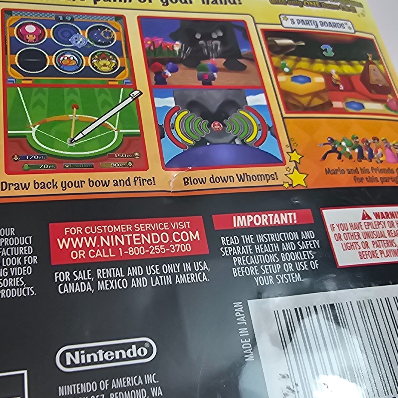 Mario Party DS (Nintendo DS, 2007) Case, Manual, Inserts Only - No Game