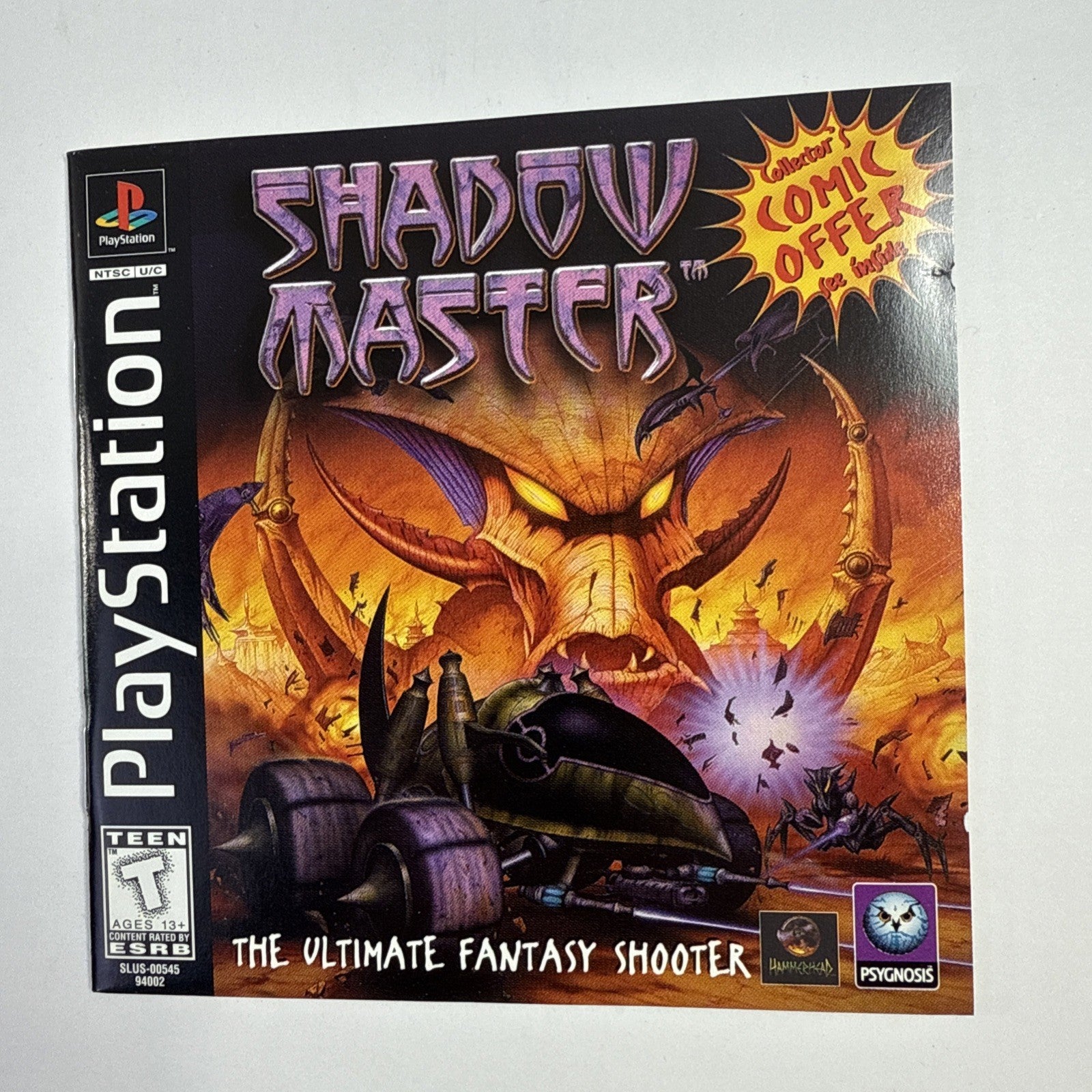 Shadow Master (Sony Playstation 1, 1997) Game Case Manual