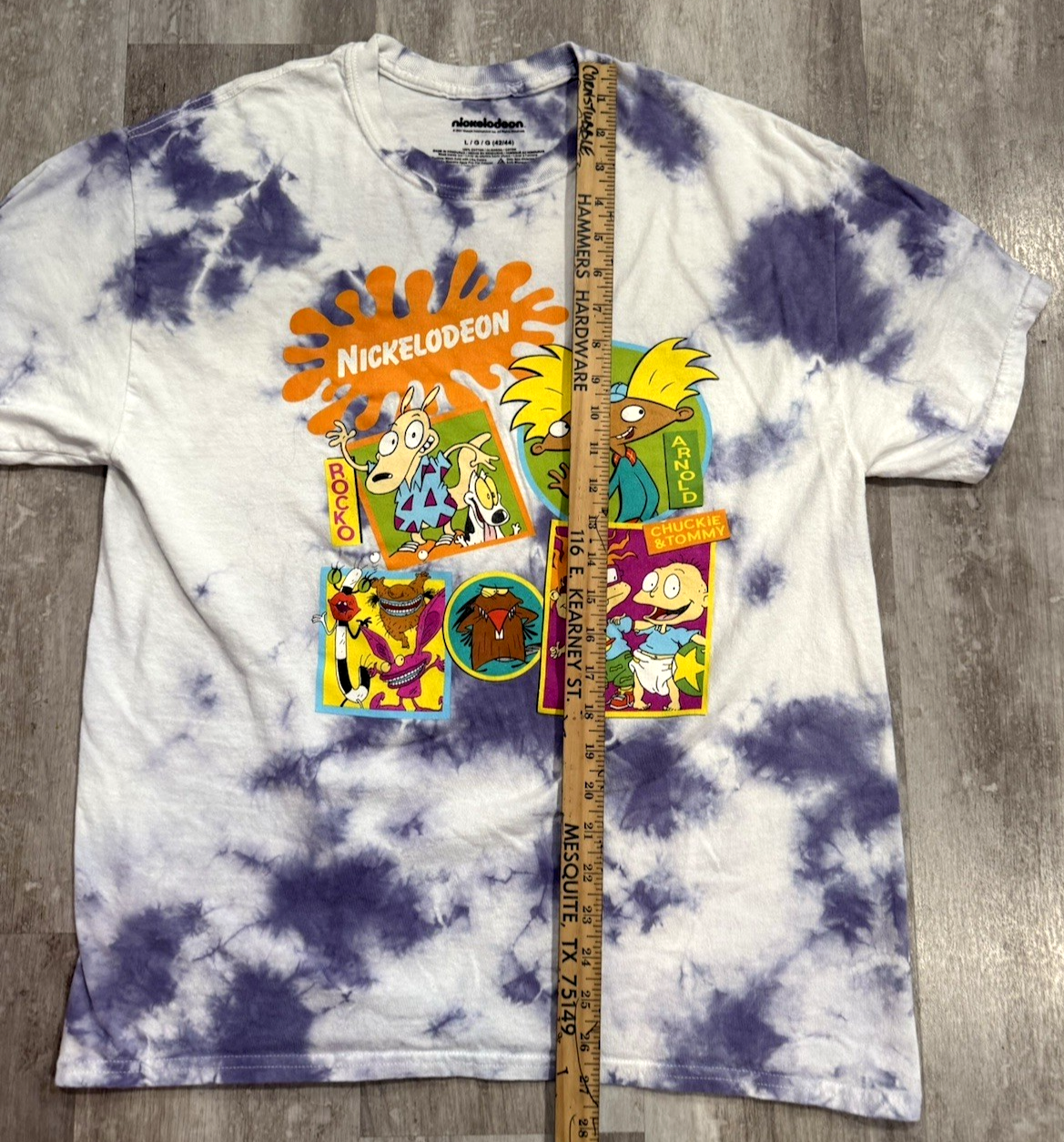 Nickelodeon 90’s Character Tie Dye Large T-shirt - Rocko, Rugrats, Real Monsters