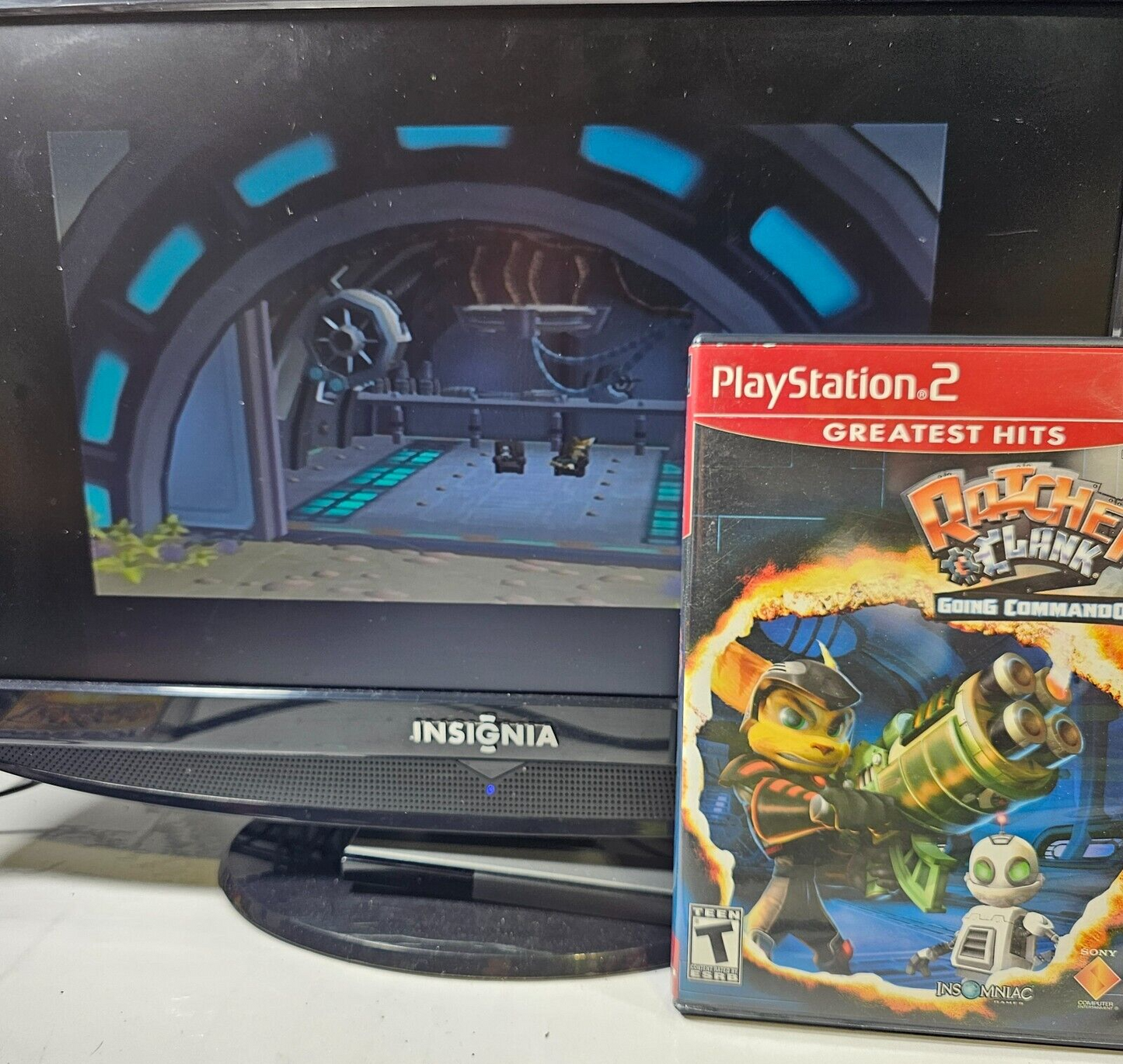 Ratchet & Clank: Going Commando (Sony PlayStation 2, 2004) Game Case Manual Reg.