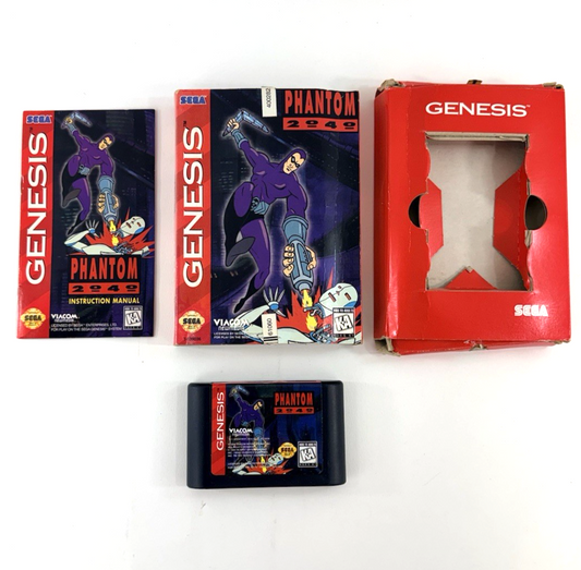 Phantom 2040 (Sega Genesis, 1995) Game, Box, Manual - Tested and Working