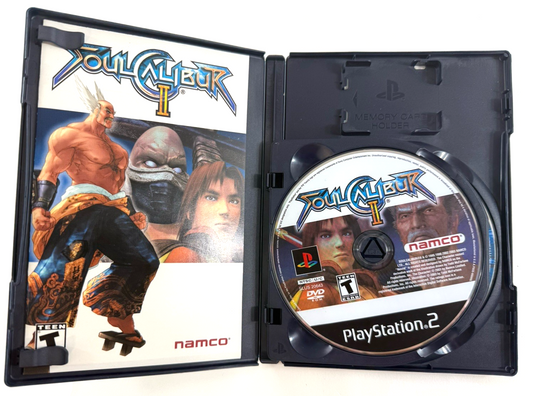 Soul Calibur II (PlayStation 2, 2003) Discs Case Manual Registration - Tested