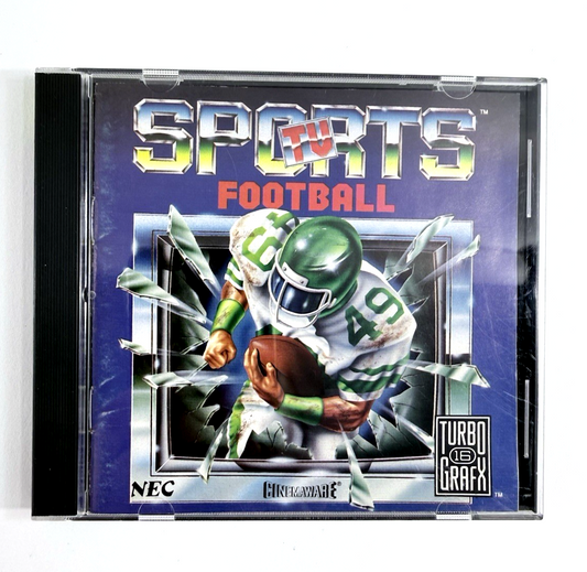 TV Sports Football (TurboGrafx-16, 1990) Game. Case, and Manual - Tested