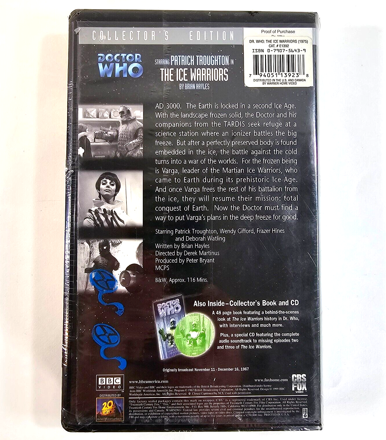 Doctor Who: The Ice Warriors Collector's Edition (VHS, 2000) New, Factory Sealed