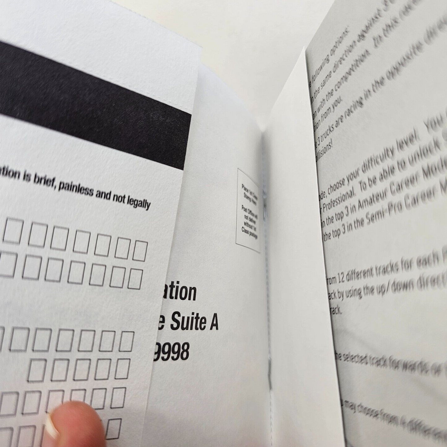 Ford Truck Mania (Sony PlayStation 1, 2003) Game Case Manual Registration Card