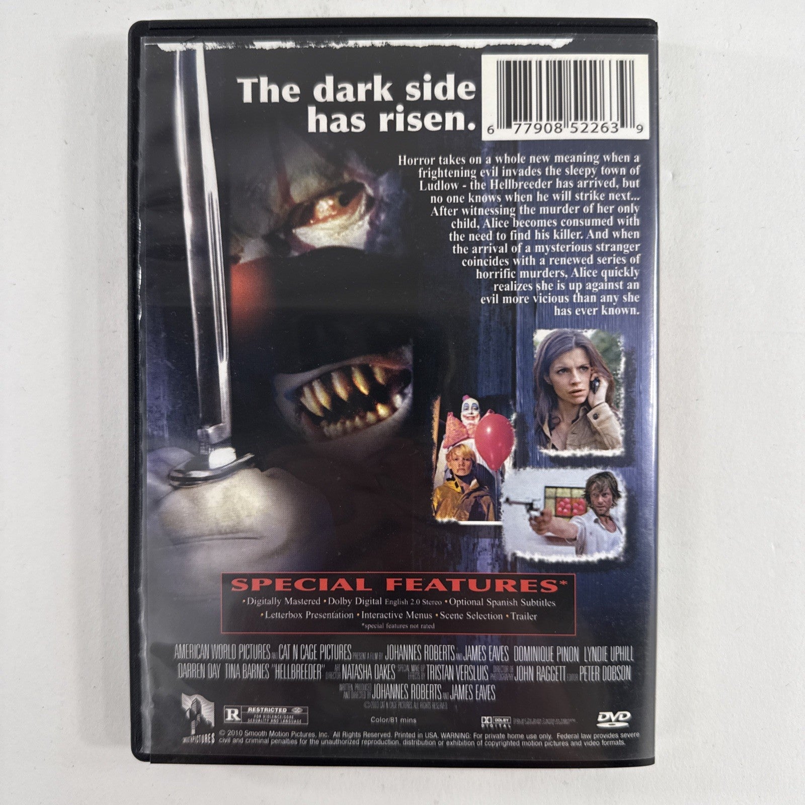 Hellbreeder (DVD, 2010) British Horror Film - Tested and Working