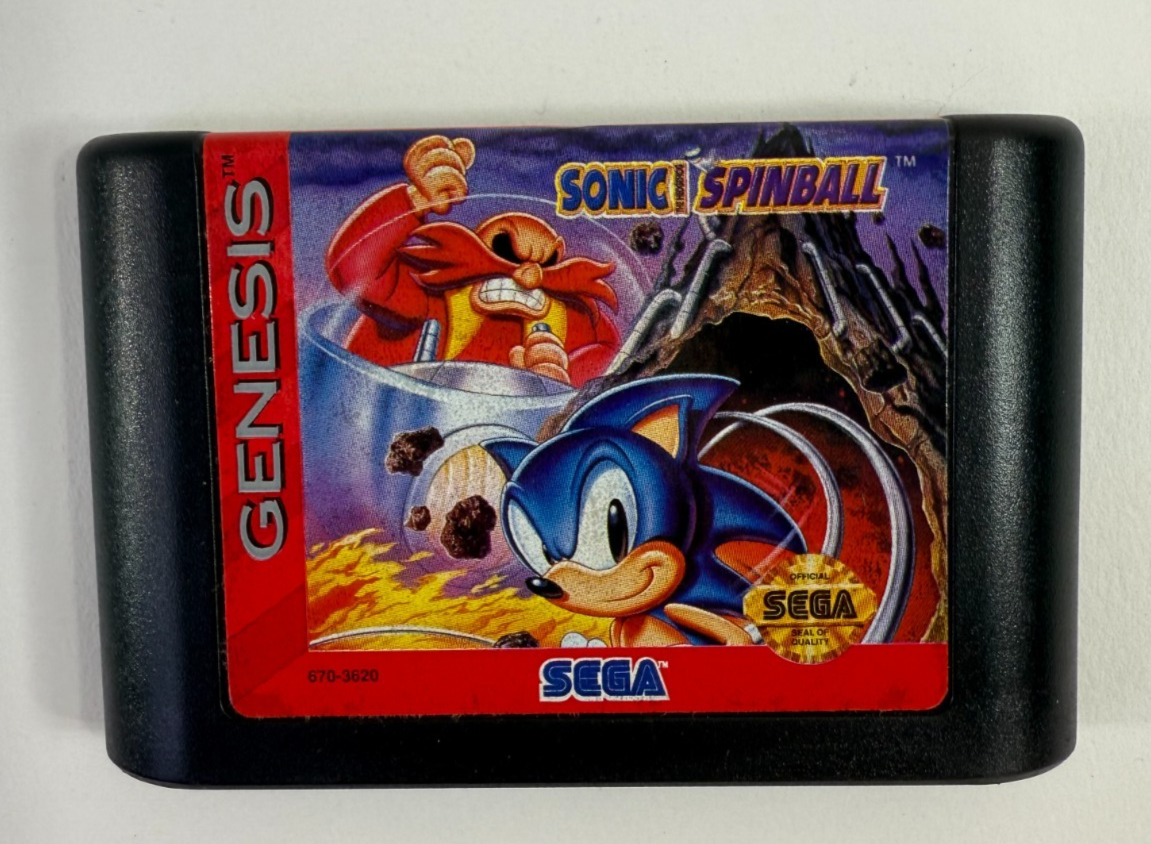 Sonic Spinball (Sega Genesis, 1993) Game and Case - Tested and Working